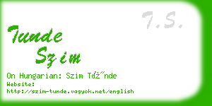 tunde szim business card